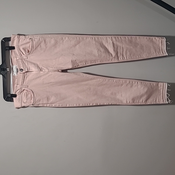 Current Elliott the stiletto sz 27 primrose pink raw released hem jeans WJ127 - Picture 1 of 7